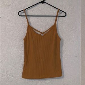 Spaghetti Strap Dark Mustard Tank Top